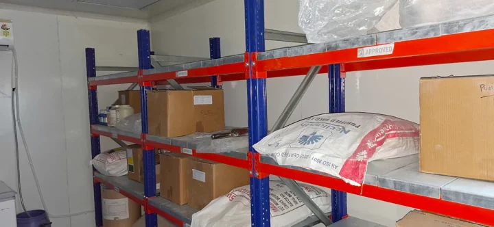 Material storage at Urmi Lifesciences, India